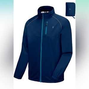 NEW Men's Jacket, Waterproof Lightweight Windbreaker, Packable
